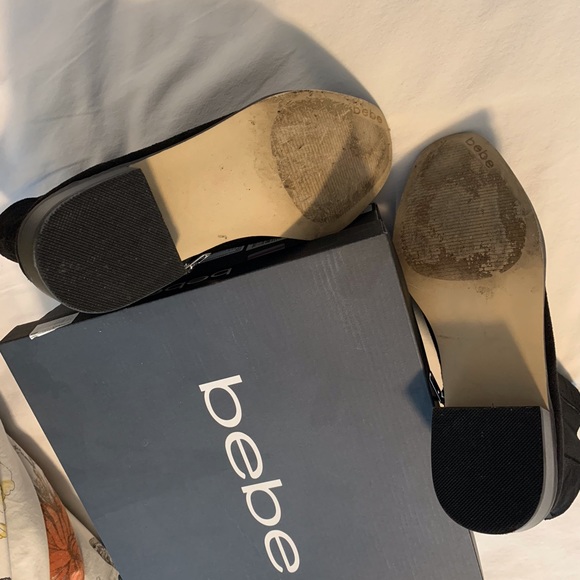 Black boots by BEBE, with rhinestones - Picture 5 of 9